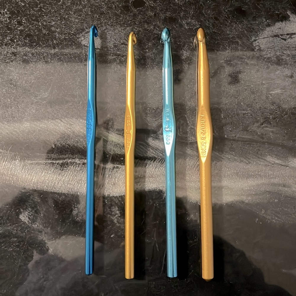 Crochet hooks Susan Boye H, I, J, K